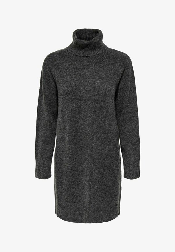ONLY Knitted ONLHOUSTON Short - Jumper dress - dark grey melange