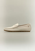 Tommy Hilfiger LEATHER ENAMEL FLAG DRIVER SHOES - Moccasins - classic beige