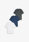 TOM TAILOR 3-PACK - Basic T-shirt - darkest olive