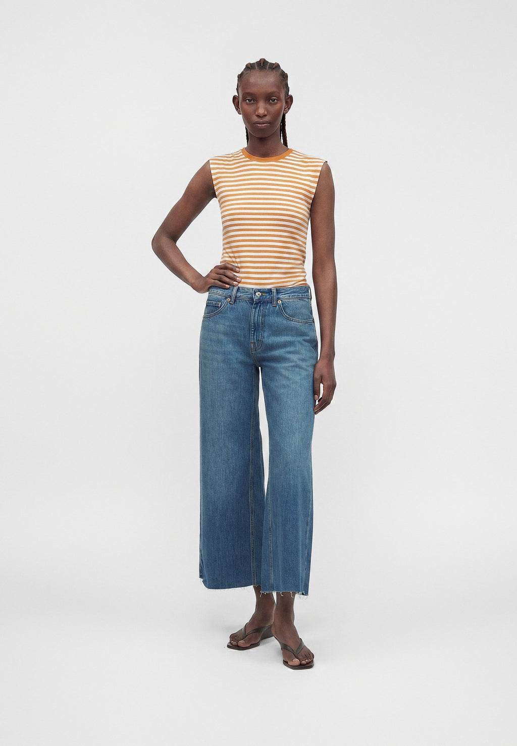 Topshop WIDE CROPPED JEANS