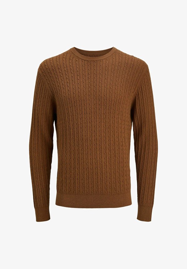 Jack & Jones JJEEMIL KNIT CABLE CREW NECK NOOS - Jumper - monks robe