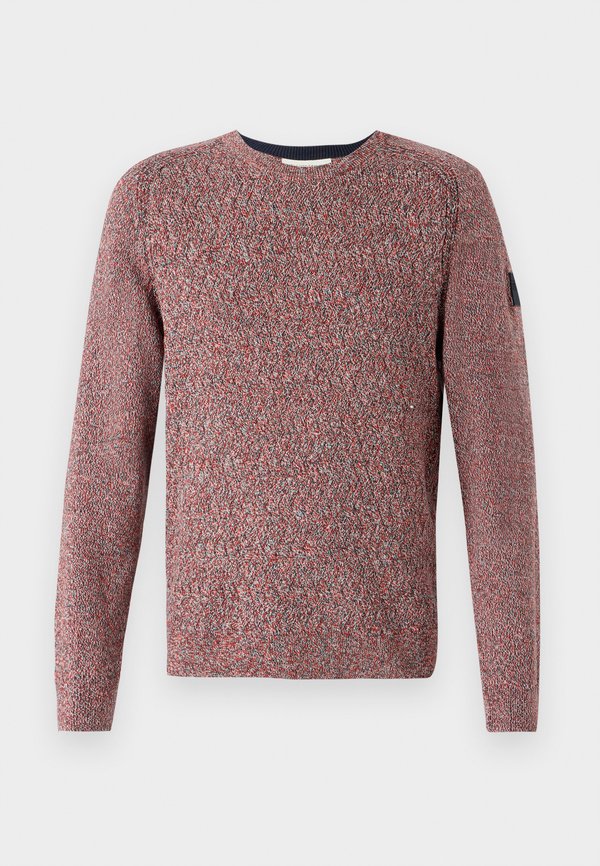 TOM TAILOR STRUCTURED MULTICOLOR CREW NECK  - Jumper - red/green/multi coloured