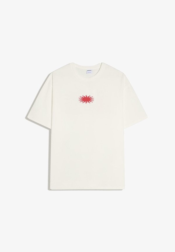 Bershka PARADISE CLUB STREET - TSHIRT - Print T-shirt - white