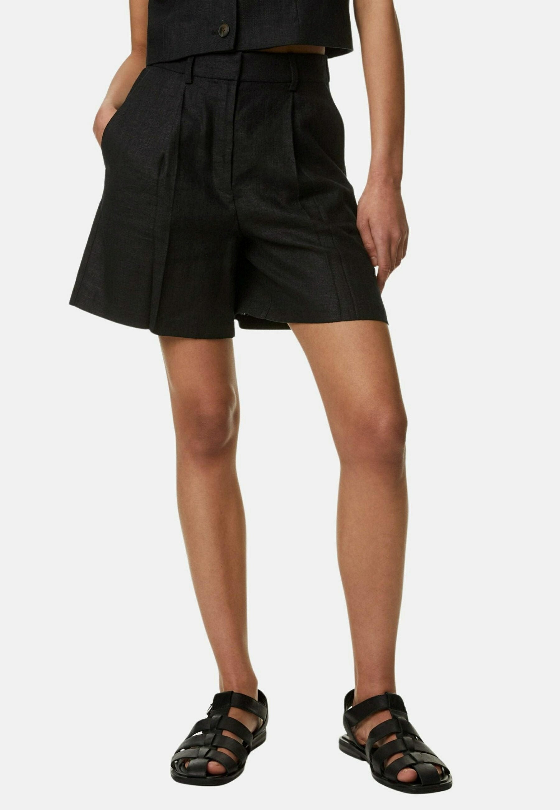 Marks & Spencer LINEN BLEND PLEATED FRONT