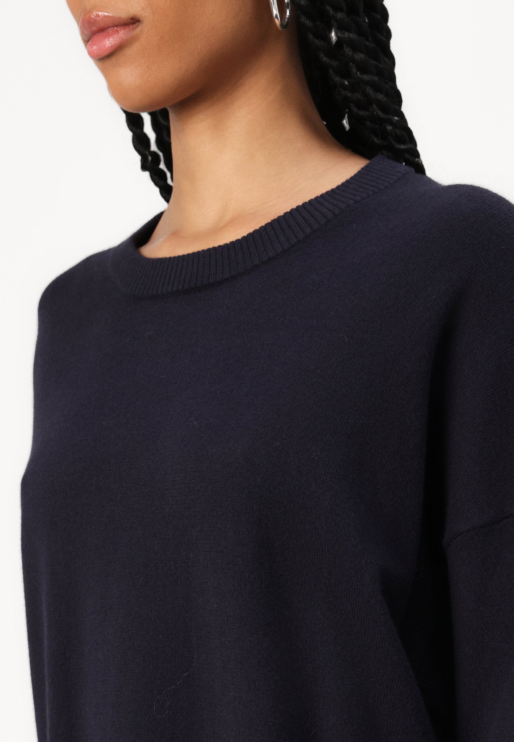 Marc O'Polo DENIM LONG SLEEVE CREW NECK DRESS