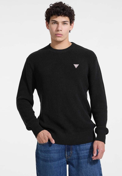 Guess KLEINES LOGO-DREIECK - Jumper - schwarz