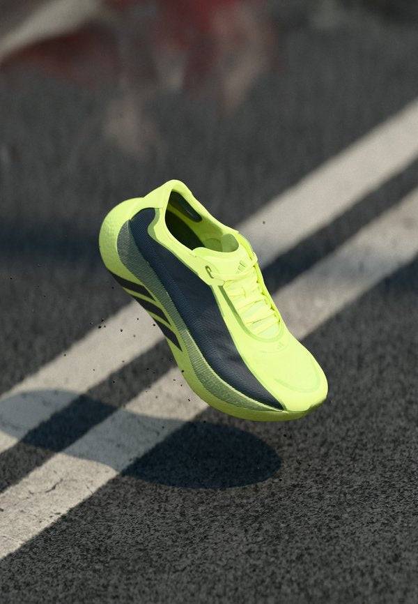 adidas Performance HYPERBOOST EDGE - Road running shoes - hi res yellow/iron metallic/grey five