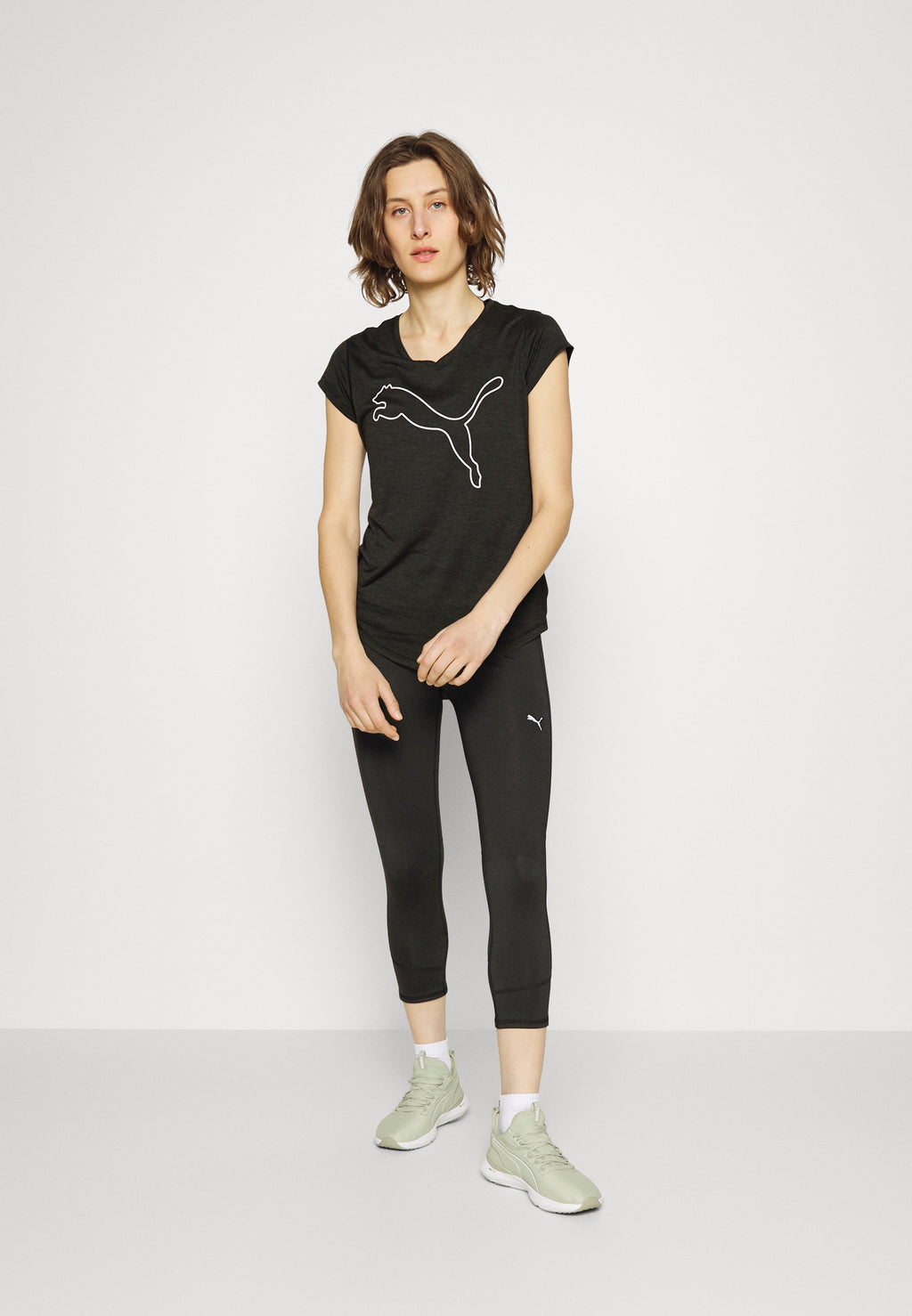 Puma TRAIN FAVORITE HEATHER CAT TEE