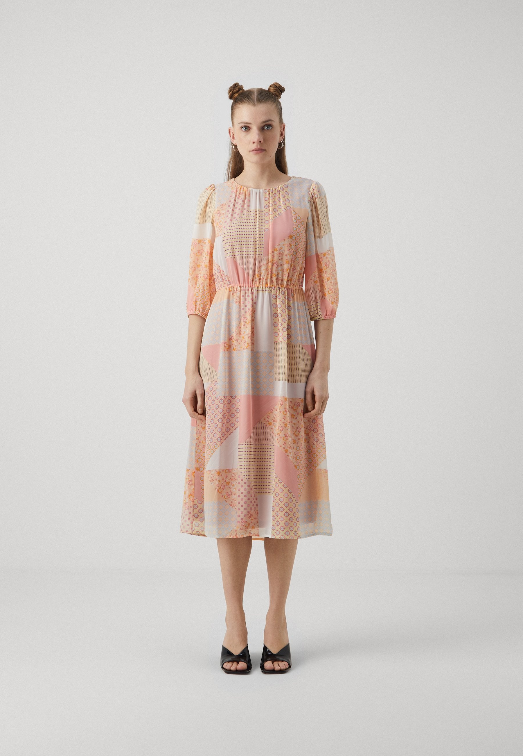 VILA VIBINE O NECK 3/4 SLEEVES MIDI DRESS