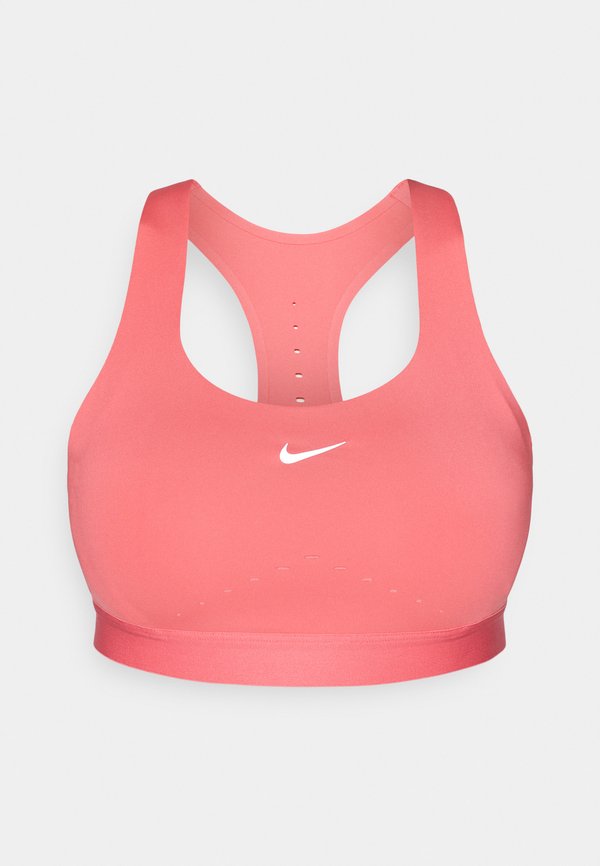 Nike Performance SWIFT BRA - High support sports bra - sea coral/silver-coloured