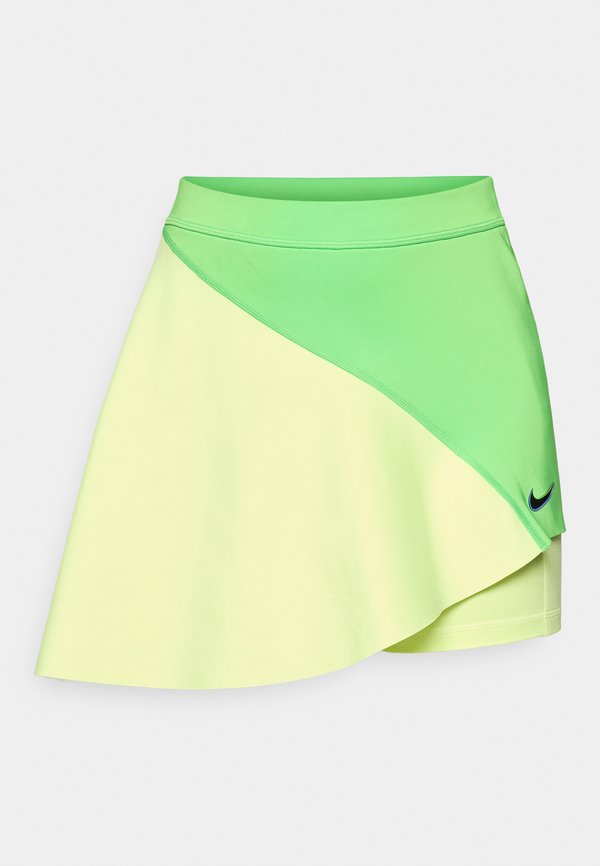 Nike Performance NIKECOURT SLAM SKIRT - Sports skirt - mean green/lemon twist/black