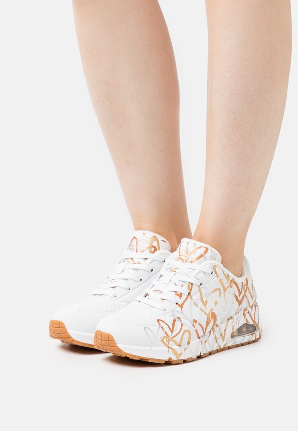 Skechers UNO - Trainers - white/multi-coloured metallic