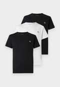 Calvin Klein Jeans MONOLOGO 3 PACK - Basic T-shirt - bright white/black/night sky
