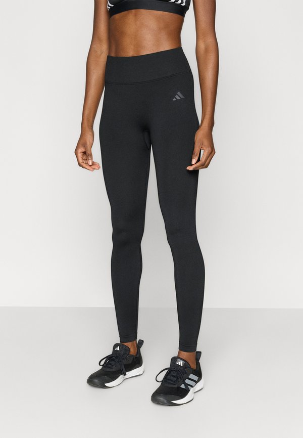 adidas Performance WORKOUT ESSENTIALS KNIT SCRUNCH 7/8 - Leggings - black