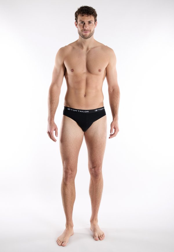 TOM TAILOR 5ER PACK - Briefs - schwarz-dunkel-uni