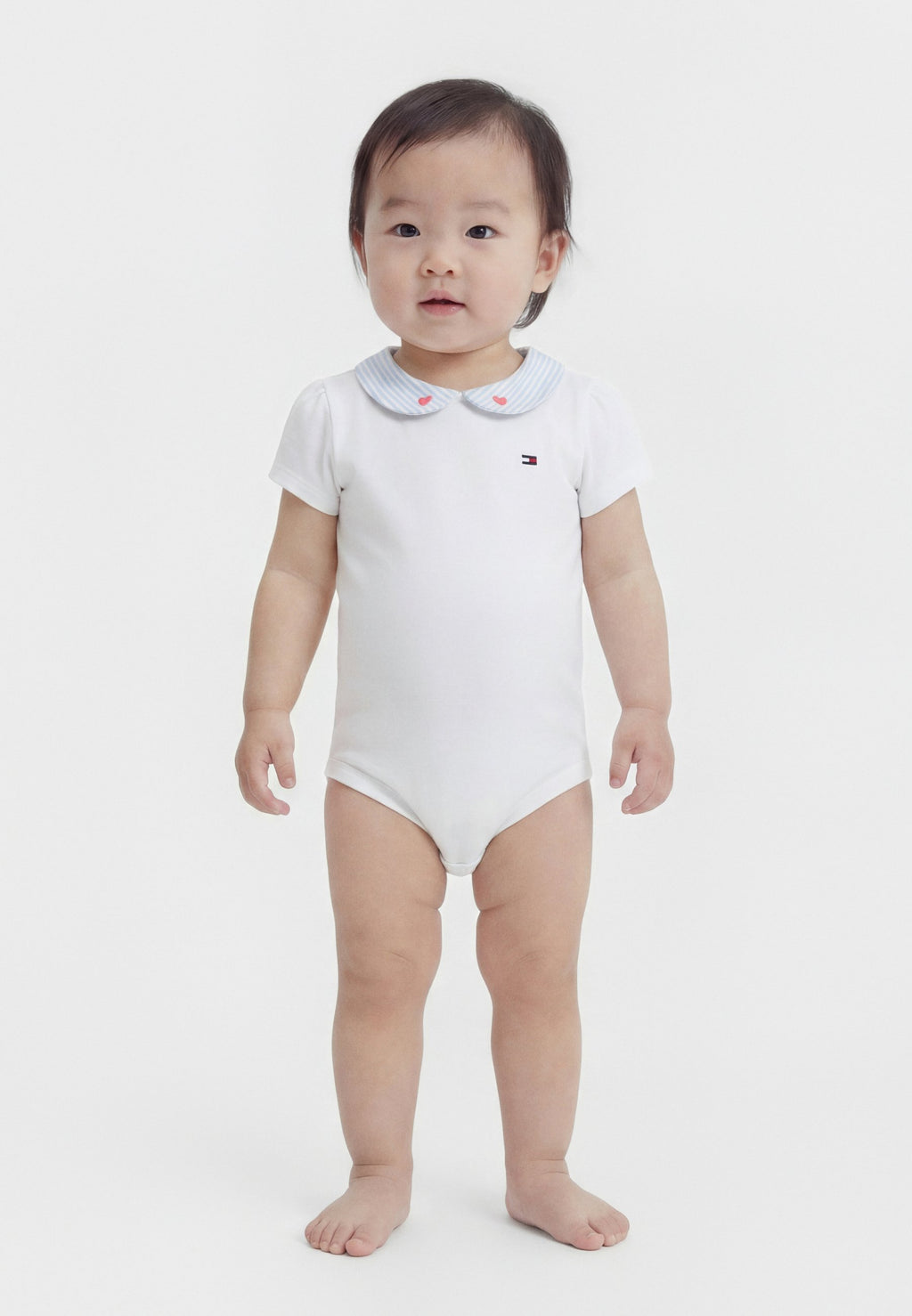 HEART EMBROIDERY ITHACA STRIPE COLLAR BODYSUIT Media 2