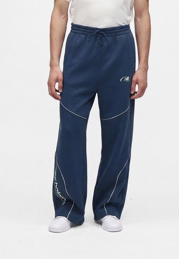 New Balance TRACKSIDE PANT - Tracksuit bottoms - navy
