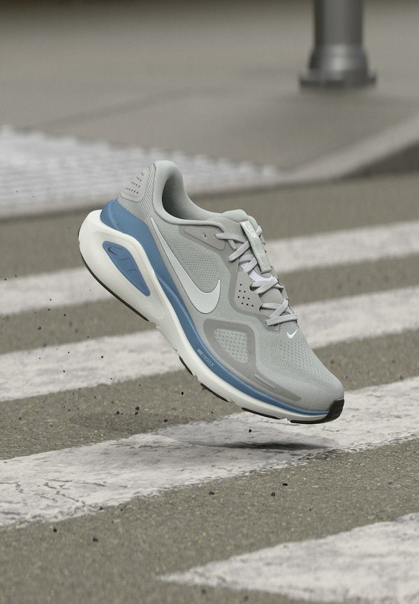 Nike Performance STRUCTURE 26 - Road running shoes - grey fog/summit white/work blue/med ash