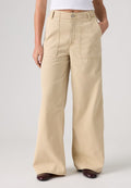 Levi's® CINCH WIDE LEG FATIGUE - Trousers - white pepper