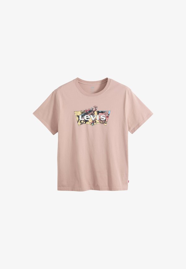 Levi's® LSE_SS RELAXED FIT TEE BOXTAB 5IN BLACK. - Print T-shirt - levis records crus - pinks