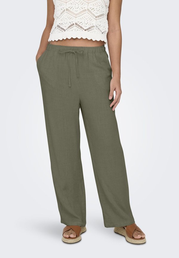 ONLY ONLSIESTA PULL-UP - Trousers - deep lichen green