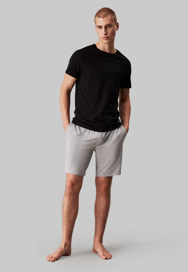 Calvin Klein Underwear 3 PACK T-SHIRTS 100% COTTON - Undershirt - black/white/grey heather