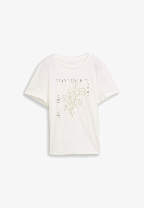 TOM TAILOR Print T-shirt - whisper white
