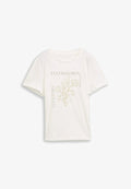 TOM TAILOR Print T-shirt - whisper white
