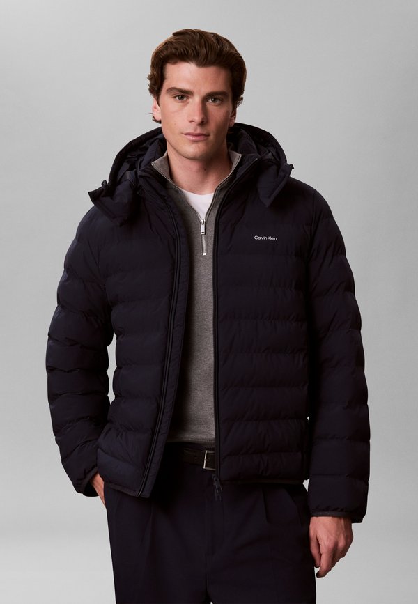 Calvin Klein HOODED PUFFER - Light jacket - dark sapphire