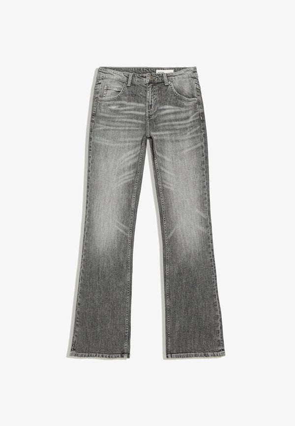 Bershka LOW-RISE SLIM FIT BOOT-CUT JEANS - JEANS - Bootcut jeans - grey