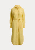 Lauren Ralph Lauren BELTED LINEN MIDI SHIRTDRESS