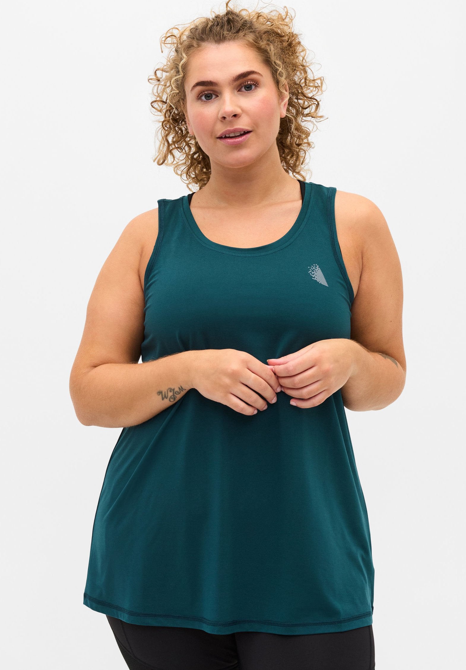 Active by Zizzi EINFARBIGES  MIT RUNDHALSAUSSCHNITT