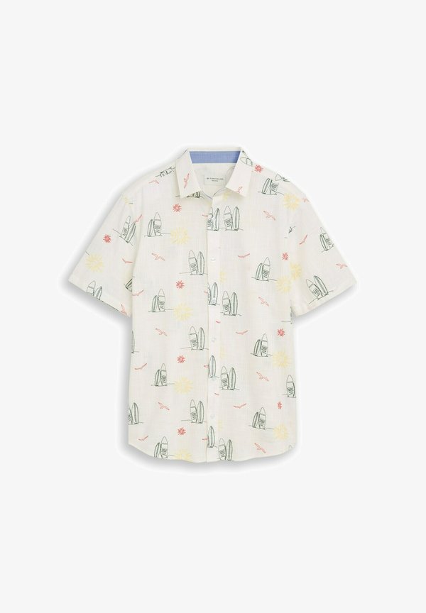 TOM TAILOR TOM TAILOR BLUSEN & SHIRTS REGULAR FIT KURZARMHEMD MIT STICKEREIEN - Shirt - summer surf design