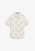 TOM TAILOR TOM TAILOR BLUSEN & SHIRTS REGULAR FIT KURZARMHEMD MIT STICKEREIEN - Shirt - summer surf design