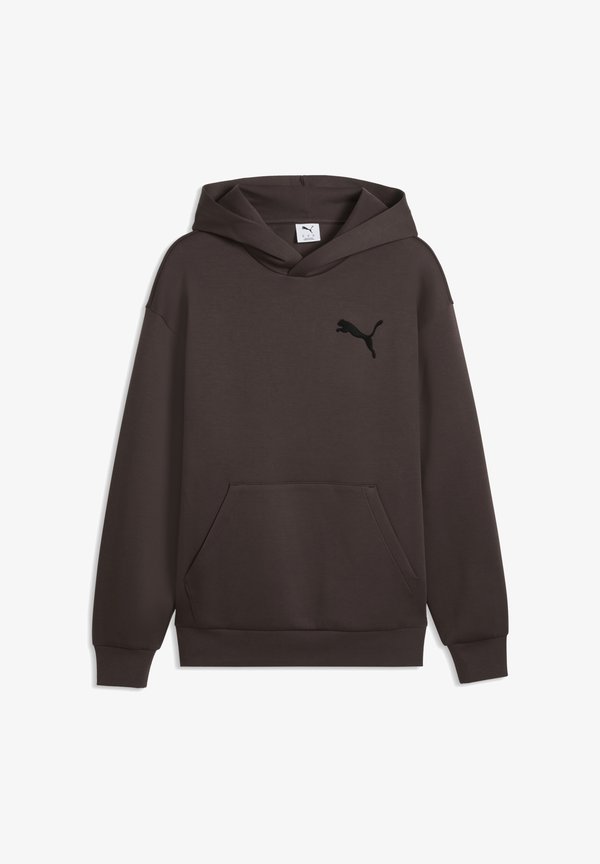 Puma ESSENTIALS ELEVATED CAT LOGO RELAXED - Hoodie - chocolate brown