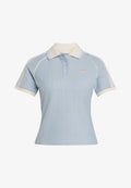 adidas Originals TWEED POLO - Polo shirt - crystal sky