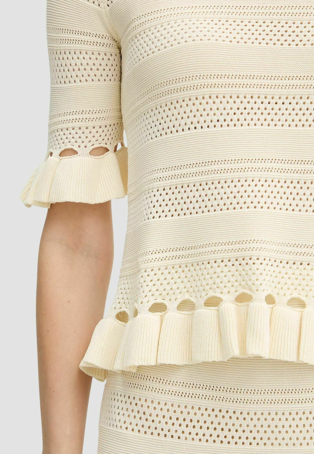 TWINSET MAGLIA CON VOLAN