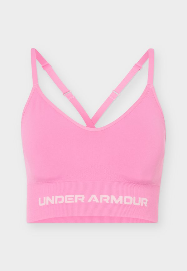 Under Armour VANISH SEAMLESS LOW - Light support sports bra - pink frenzy/prime pink