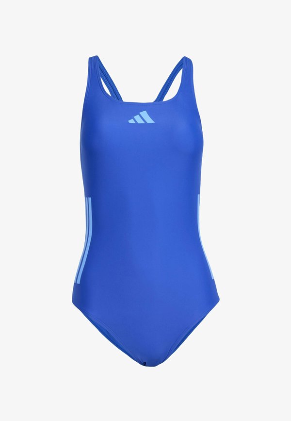 adidas Performance 3-STRIPES C-BACK - Swimsuit - semi lucid blue   blue fusion