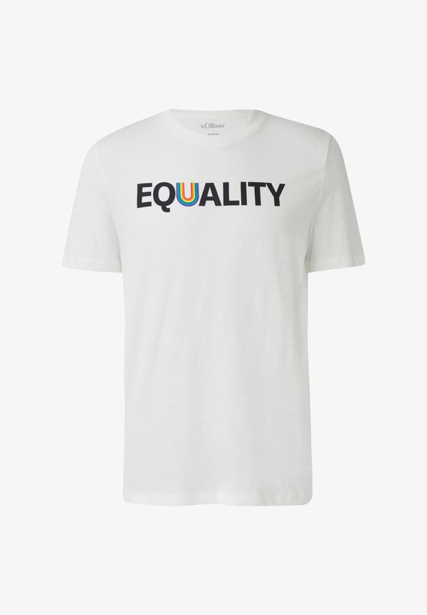 s.Oliver MIT PRIDE-MOTIV - Basic T-shirt - weiß