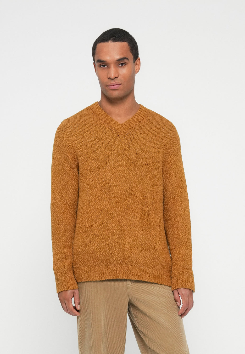 Selected V-neck 100% cotton