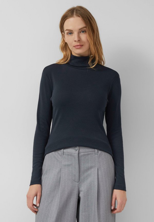 s.Oliver LONGSLEEVE IM SLIM FIT MIT ROLLKRAGEN - Long sleeved top - navy