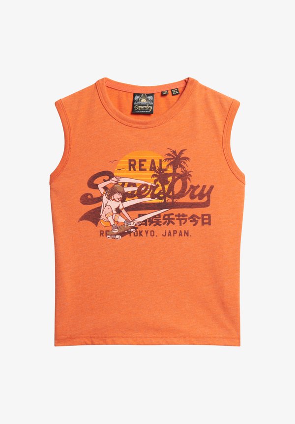 Superdry & Co VINTAGE LOGO GRAPHIC  - Top - soda pop orange marl
