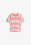 TOM TAILOR TOM TAILOR T-SHIRT PLUS SIZE - T-SHIRT MIT STICKEREI - Print T-shirt - pink white stripe