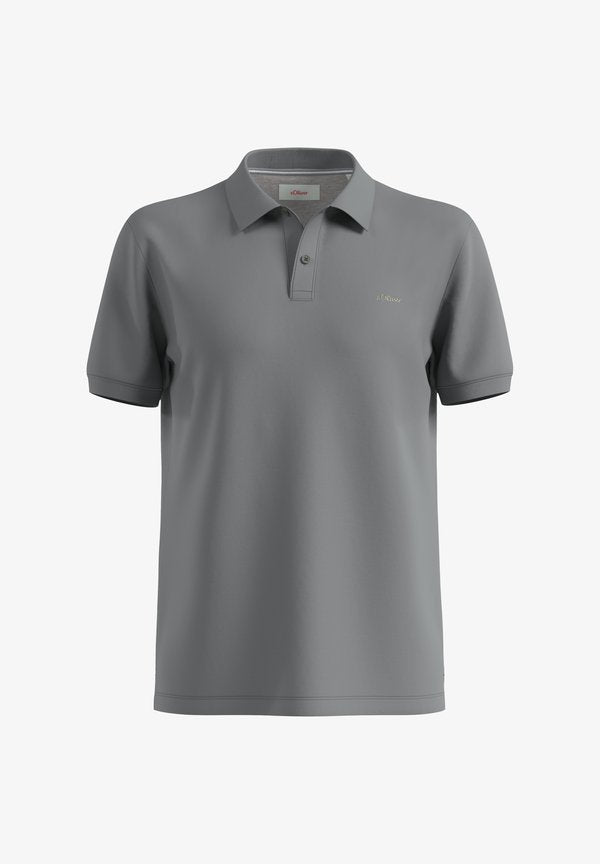 s.Oliver MIT LOGO-STICKEREI - Polo shirt - grau meliert