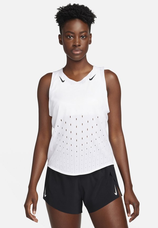 Nike Performance AEROSWIFT SINGLET - Top - white black