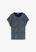 TOM TAILOR TOM TAILOR T-SHIRT T-SHIRT IM MATERIAL-MIX - Blouse - sky captain blue