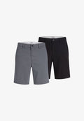 Jack & Jones JPSTMARCO DYLAN 2 PACK - Shorts - black/castlerock