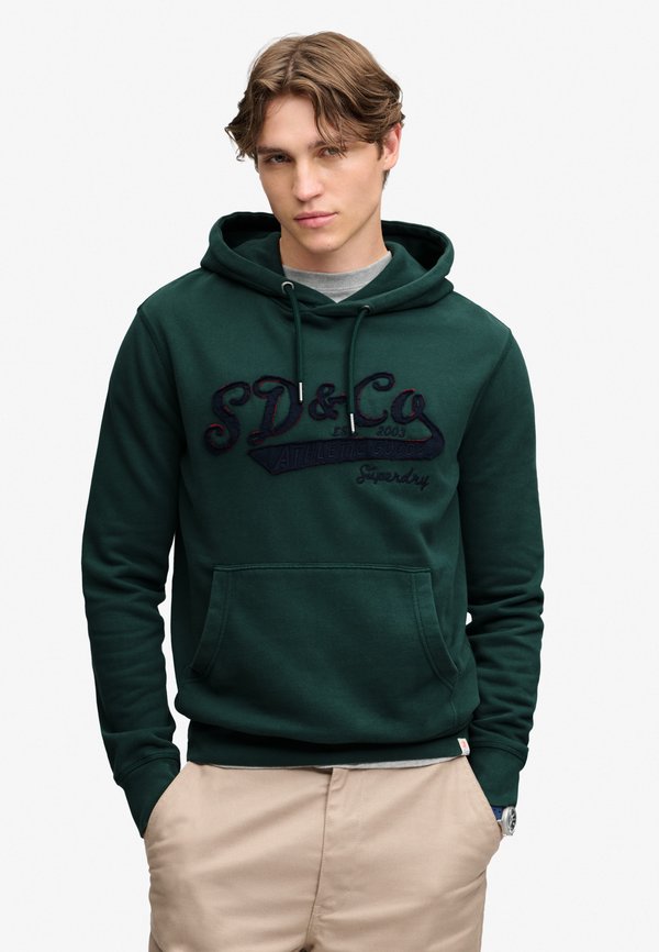 Superdry & Co SUPERDRY SD&CO WASHED EMBROIDERED RELAXED HOODIE.. - Hoodie - enamel green