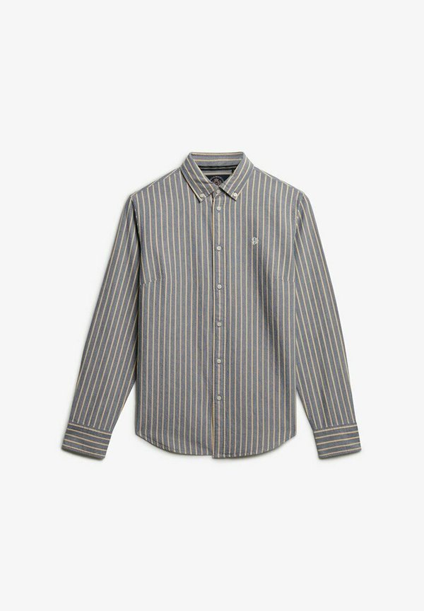 Superdry & Co OXFORD LONG SLEEVE - Button-down blouse - blue yellow stripe